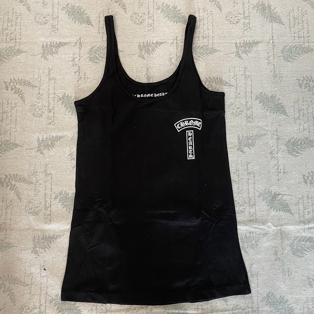 Chrome Hearts Womens Small Horseshoe Print Camisole Black